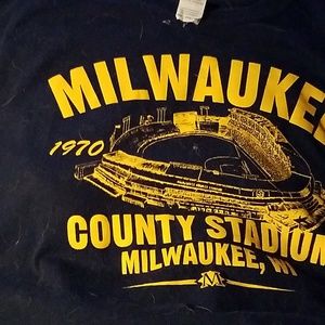 Milwaukee brewers, county stadium tee